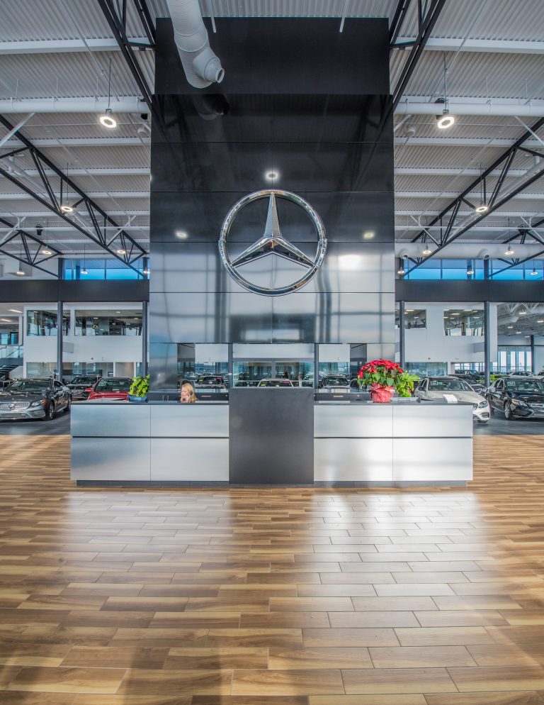Front desk at Mercedes-Benz Country Hills.