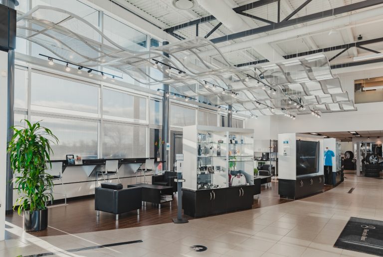 Parts Department with tires and merchandise at Lonestar Mercedes-Benz.