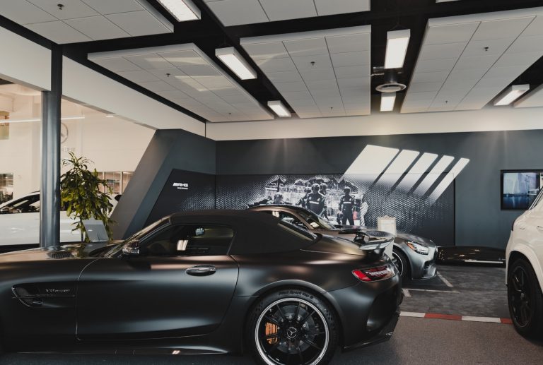 AMG section in showroom at Lonestar Mercedes-Benz.